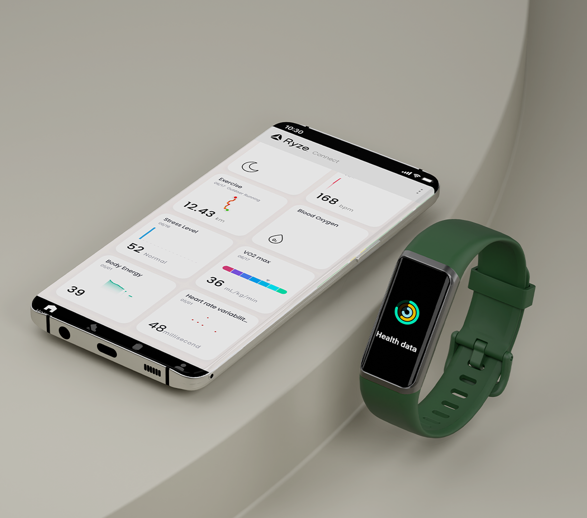 Heart Rate, Blood Oxygen  & Stress Level monitoring